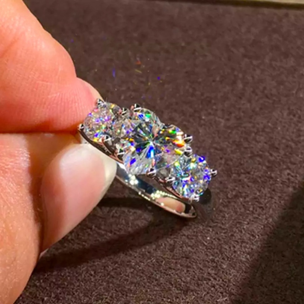 White sapphire heart cut statement ring